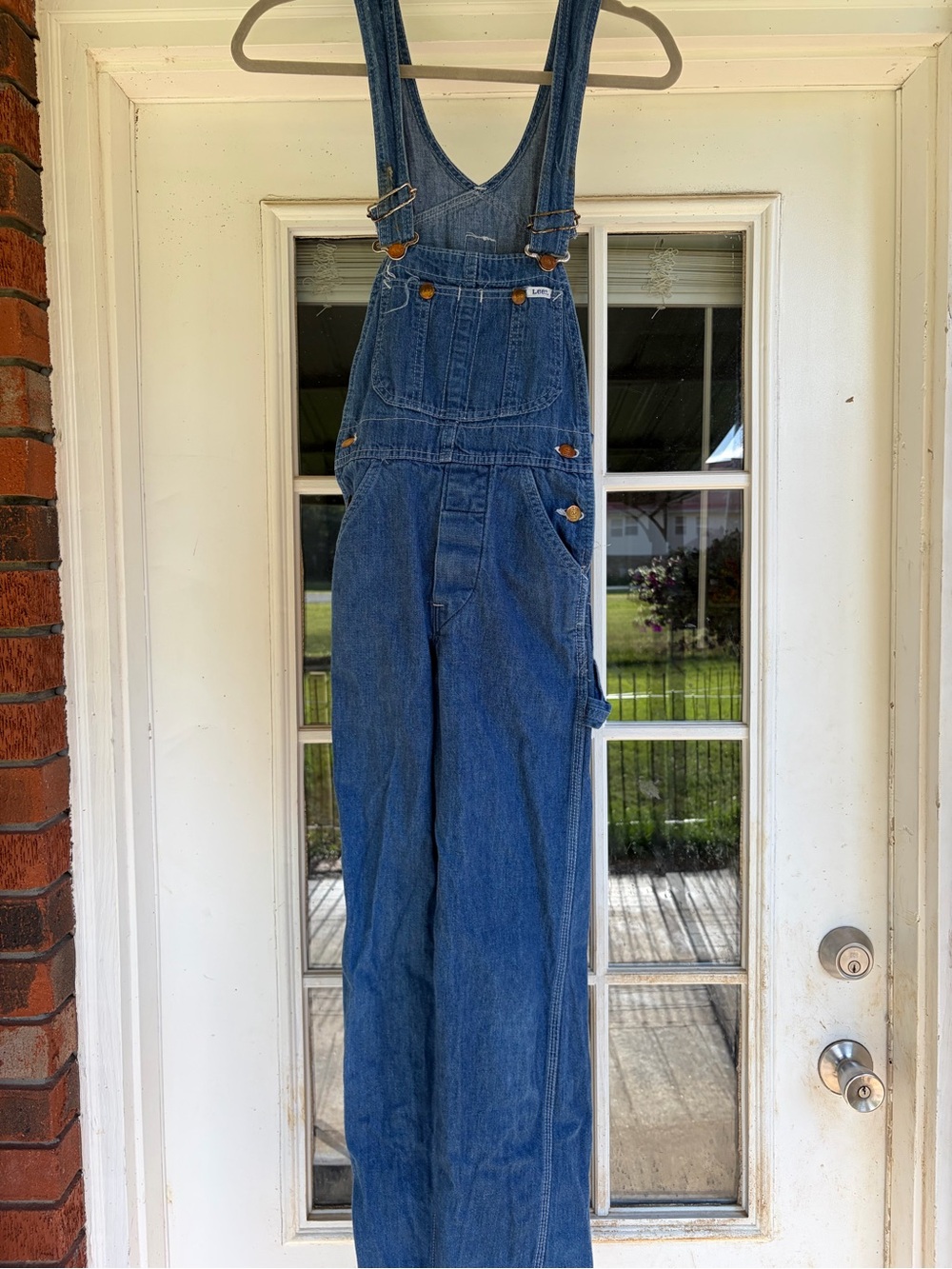 Vintage Lee Men's Blue Denim Overalls
